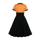Dot Contrast Charm Midi Dress