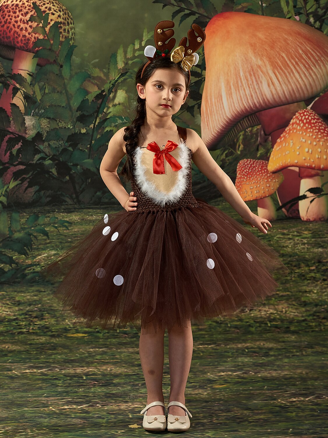 Girls' Reindeer Tutu Dress