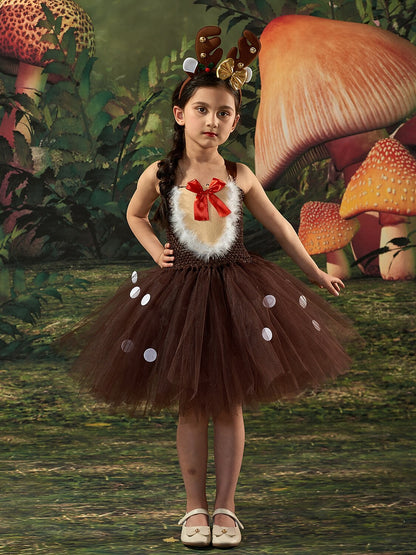 Girls' Reindeer Tutu Dress