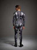 Leotard da uomo gotico con scheletro e ragnatele
