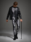 Men's Skeleton Biker 2-Piece Halloween Costume Set