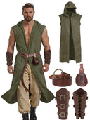Men's Olive Green Medieval Ranger Costume Set