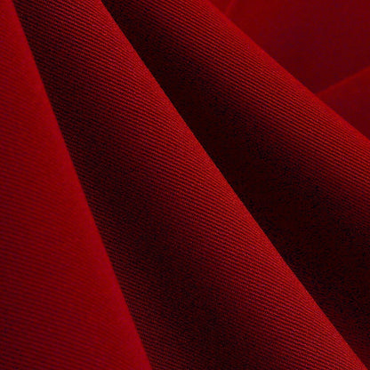 Women's 1950s Red Lapel Collar Short Sleeve Swing Dress