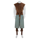 Conjunto de aventurero medieval con chaleco, camisa y pantalones