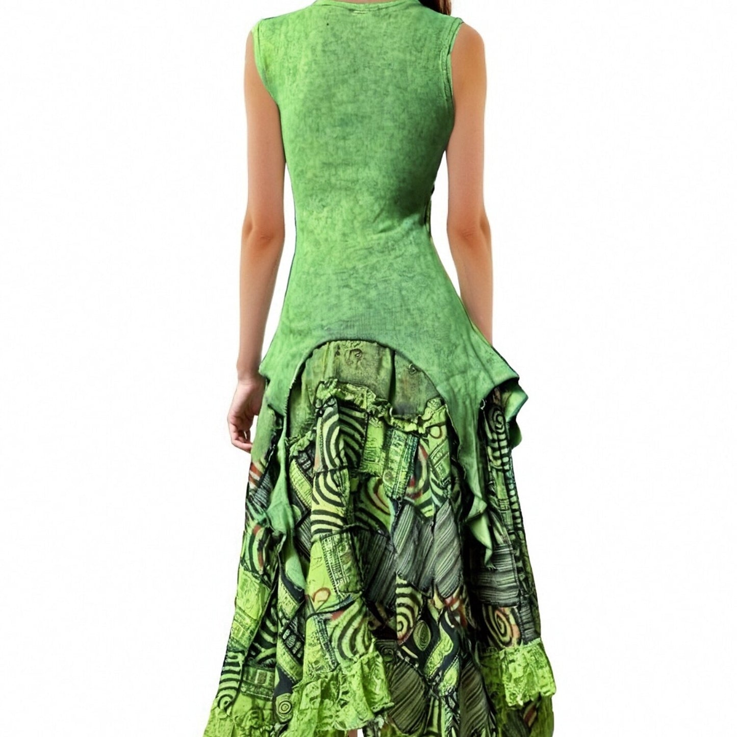 Boho Embroidered Asymmetrical Dress