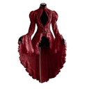 Women's Gothic Lace High-Low Tailcoat Halloween Dress