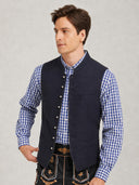 Herren Oktoberfest Trachtenweste in Marineblau