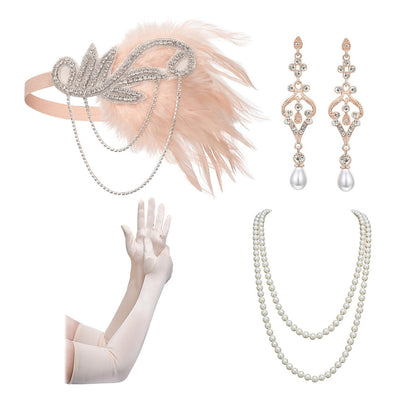 4Pcs 1920s Gatsby Accessory Set