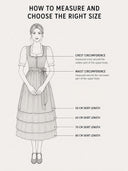 Navy Blue Midi Dirndl Dress with Satin Apron & Pockets
