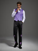 Men's Purple Harlequin Tailcoat 3-Piece Halloween Costume