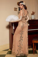 Allover Sequin Mermaid Maxi Evening Gown