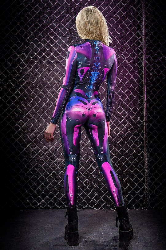 Skeleton Skull Steampunk Robot Full Body Catsuit