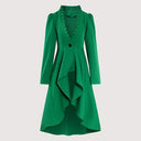 Steampunk High - Low Hem Long Jacket Dress - Retrorobe