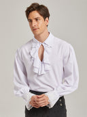 Men's Gothic Medieval Ruffle Shirt with Flare Cuffs