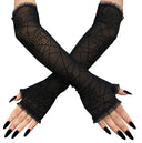 Women's Skeleton Rose Witch 4-Piece Halloween Costume Set