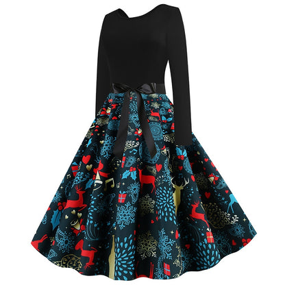 Xmas Fit & Flare A-Line Dress