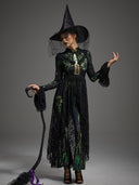 Women's Gothic Lace High-Low Tailcoat Halloween Dress