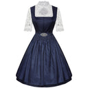 Oktoberfest Bavarian Dirndl Dress with Apron and Lace Blouse - Retrorobe