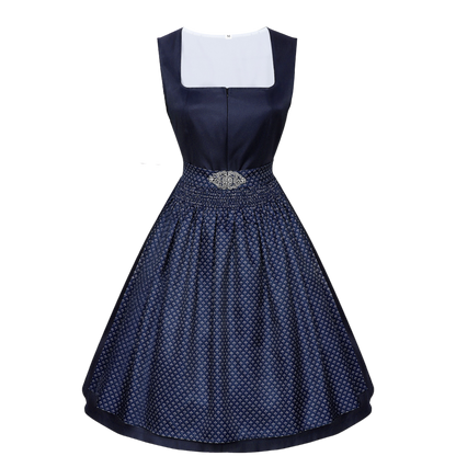 Oktoberfest Bavarian Dirndl Dress with Apron and Lace Blouse - Retrorobe