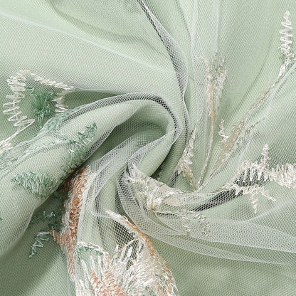 Floral Embroidered Sweetheart Midi Dress