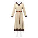 Vestido midi estilo vikingo medieval con cinturón