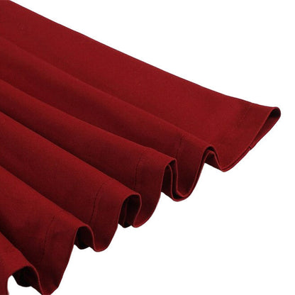 Women's 1950s Red Bow Tie Neck Short Sleeve Swing Dress