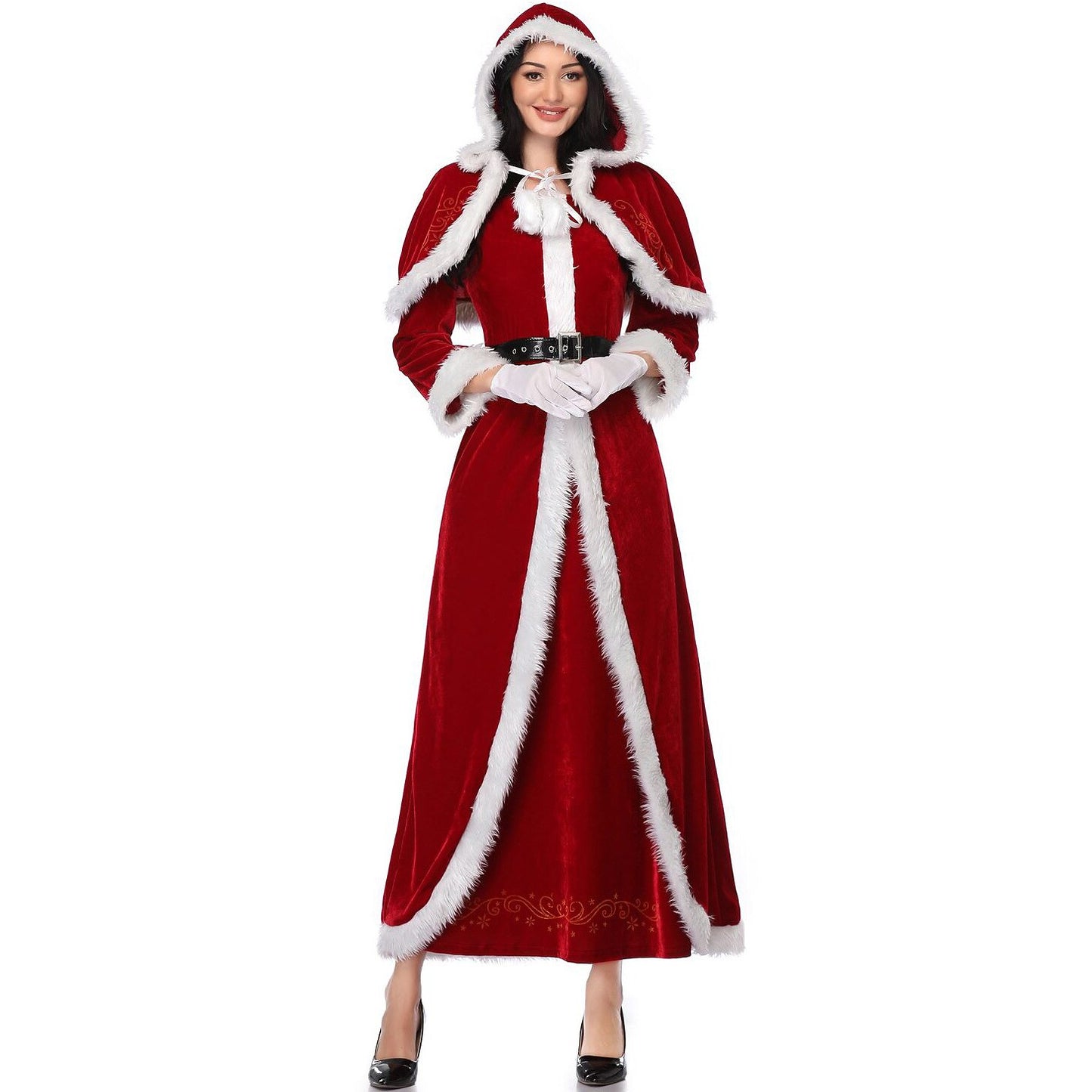 Regal Mrs. Claus Holiday Gown