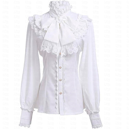 Retro Vintage Rococo Princess Style Ruffle Sleeve  Blouse