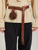 Men's Beige Ruffled Pirate Costume Set