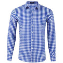 Men’s Blue Checkered Oktoberfest Shirt for Lederhosen
