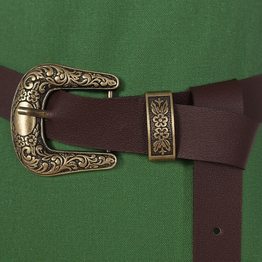 Medieval Viking Spaghetti Strap Dress with Belt