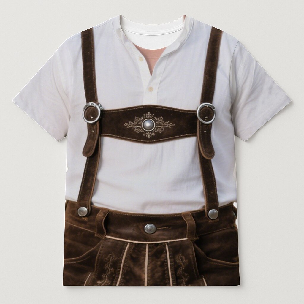 Men's Oktoberfest Lederhosen Graphic T-shirt