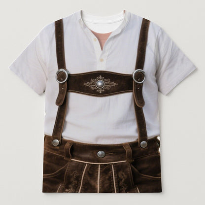 Men's Oktoberfest Lederhosen Graphic T-shirt