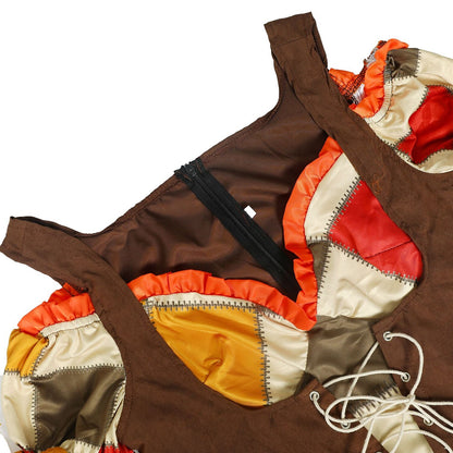 Scarecrow Halloween Costume Dress with Hat