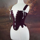 Women's Lace-Up Witch Dress 4-Piece Set