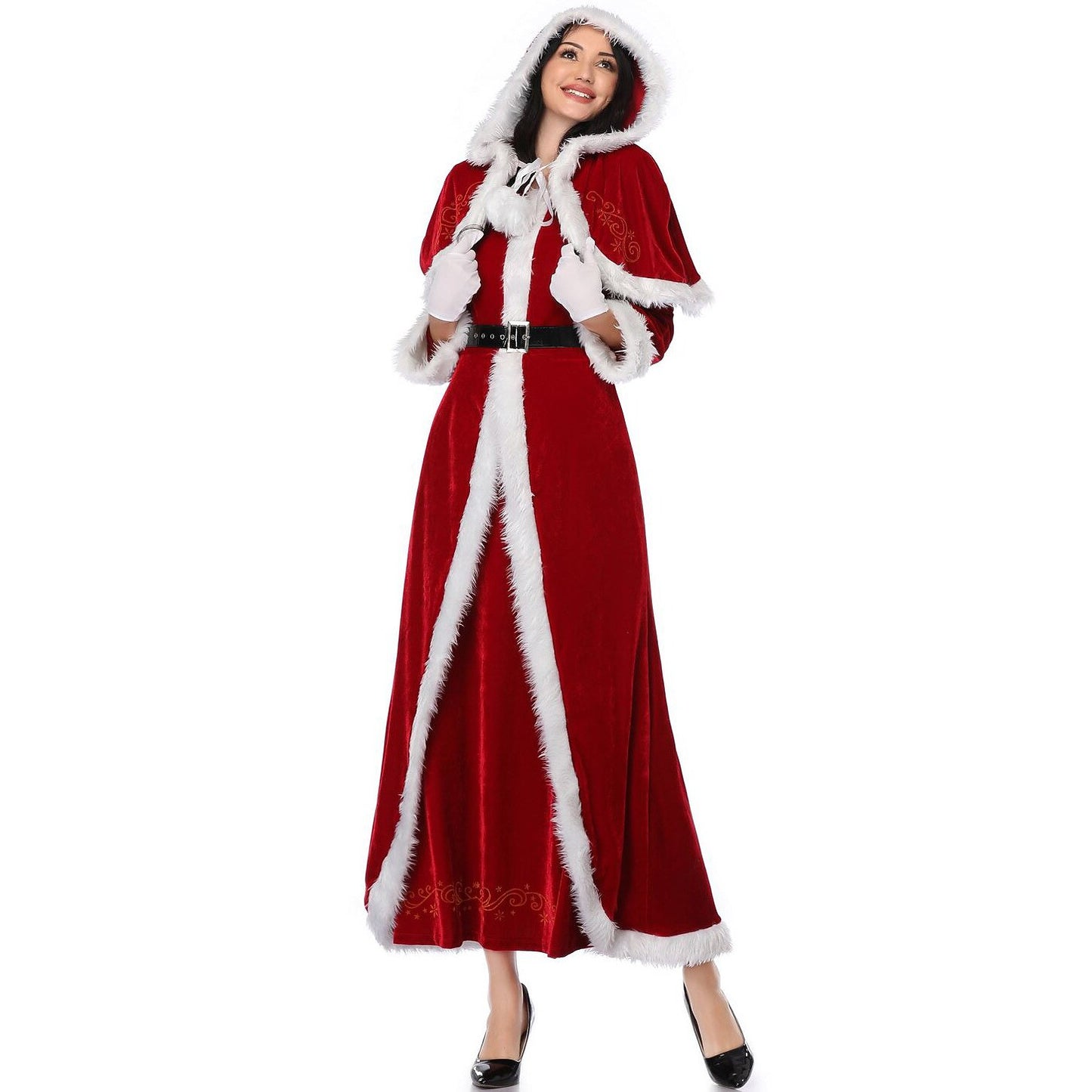 Regal Mrs. Claus Holiday Gown