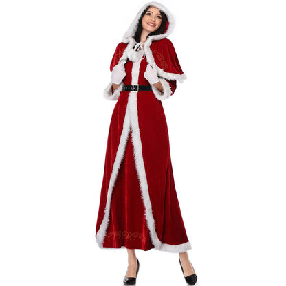 Regal Mrs. Claus Holiday Gown