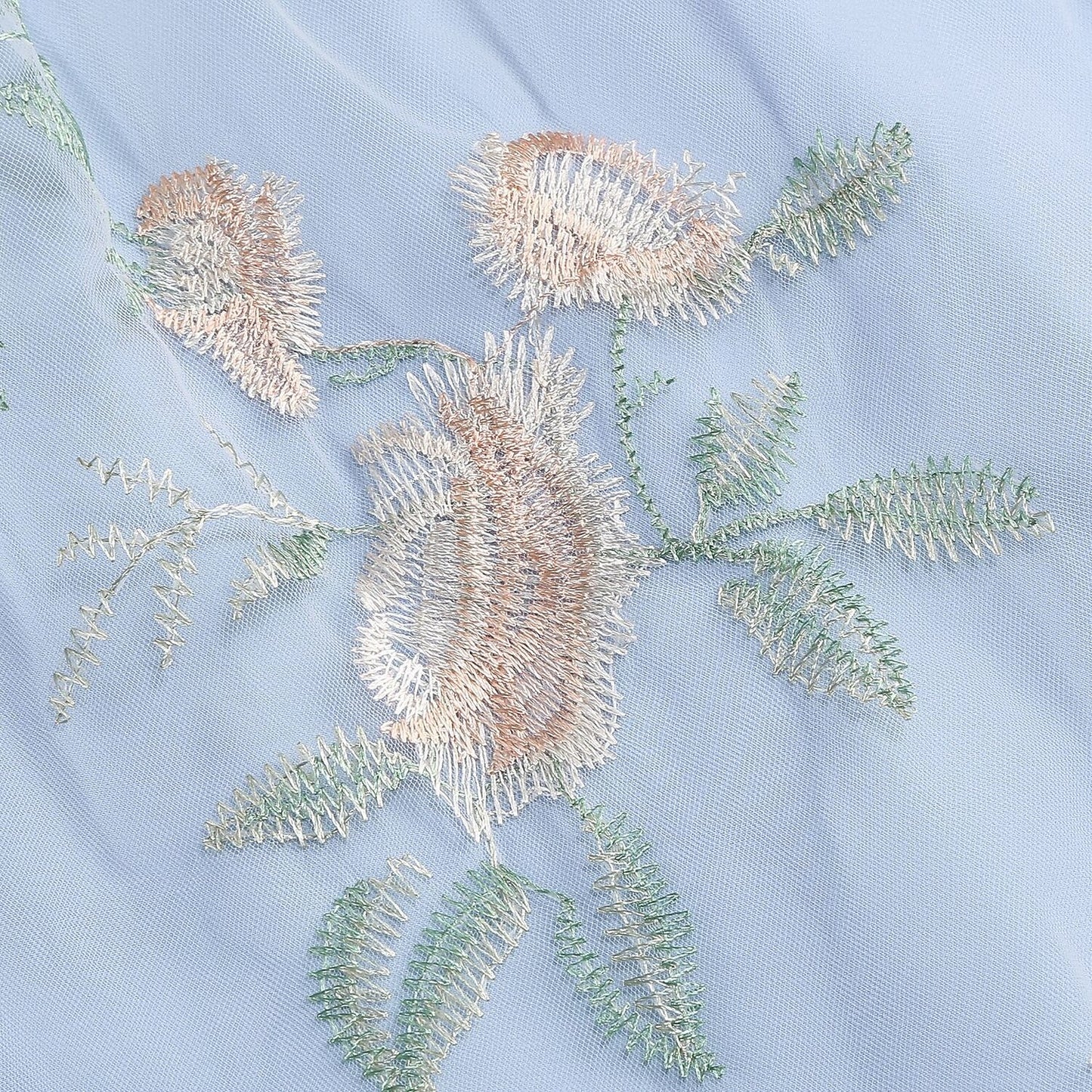 Floral Embroidered Sweetheart Midi Dress