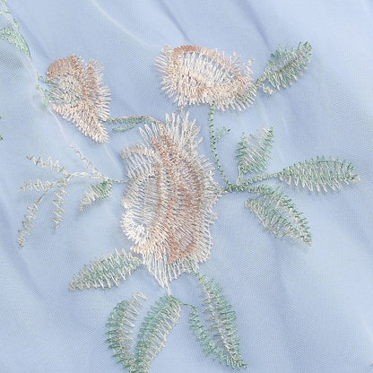 Floral Embroidered Sweetheart Midi Dress