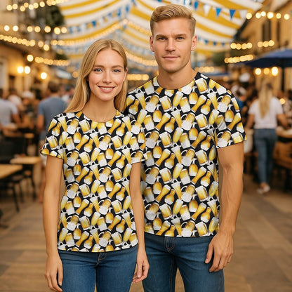 Unisex-T-Shirt mit Retro-Grafik im Oktoberfest-Stil, 1 Stück