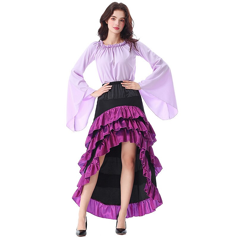 Medieval Pirate Set with Blouse Skirt Waspie Corset Belt