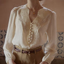 Victorian Style Embroidery Blouse - Retrorobe