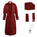 Men's Gothic Dark Cleric Robe 3-Piece Costume Set