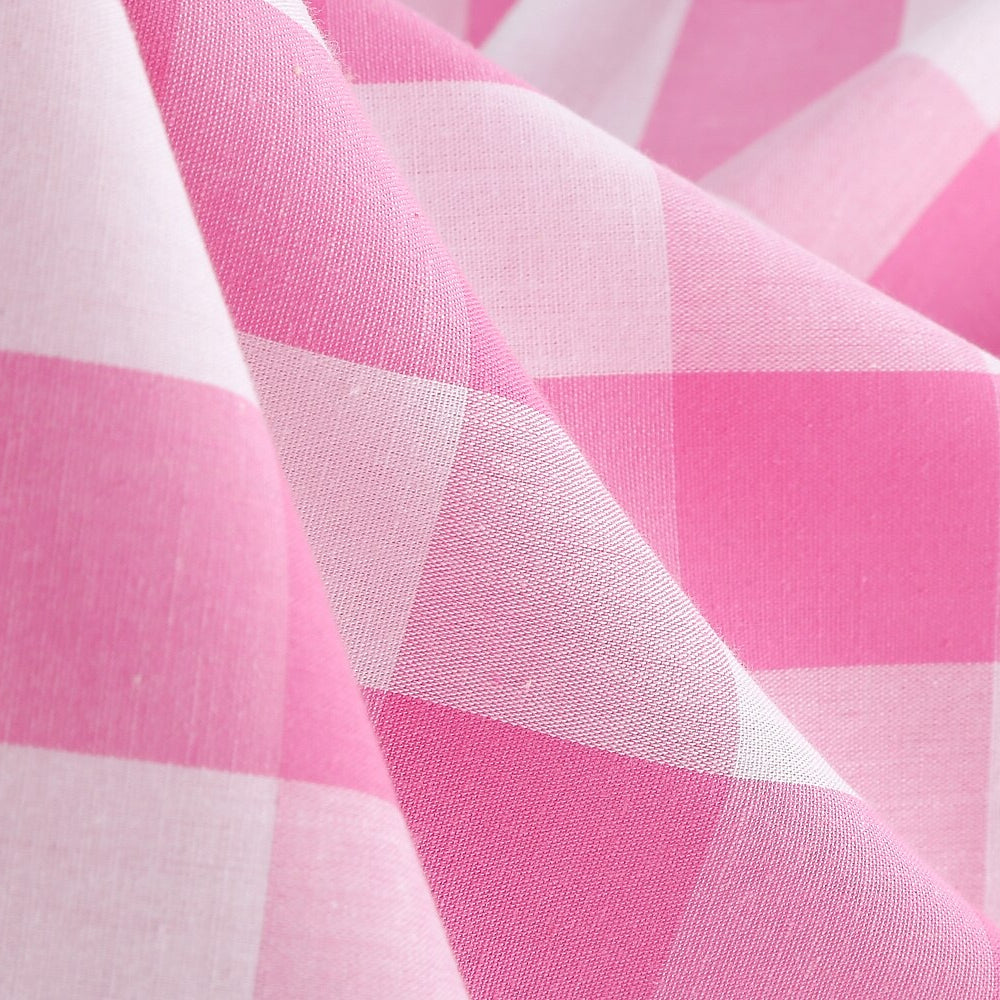 Women's 1950s Gingham Plaid Bow Tie Collar Swing Dress