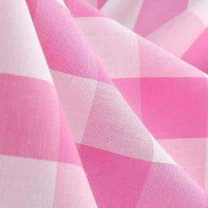 Women's 1950s Gingham Plaid Bow Tie Collar Swing Dress