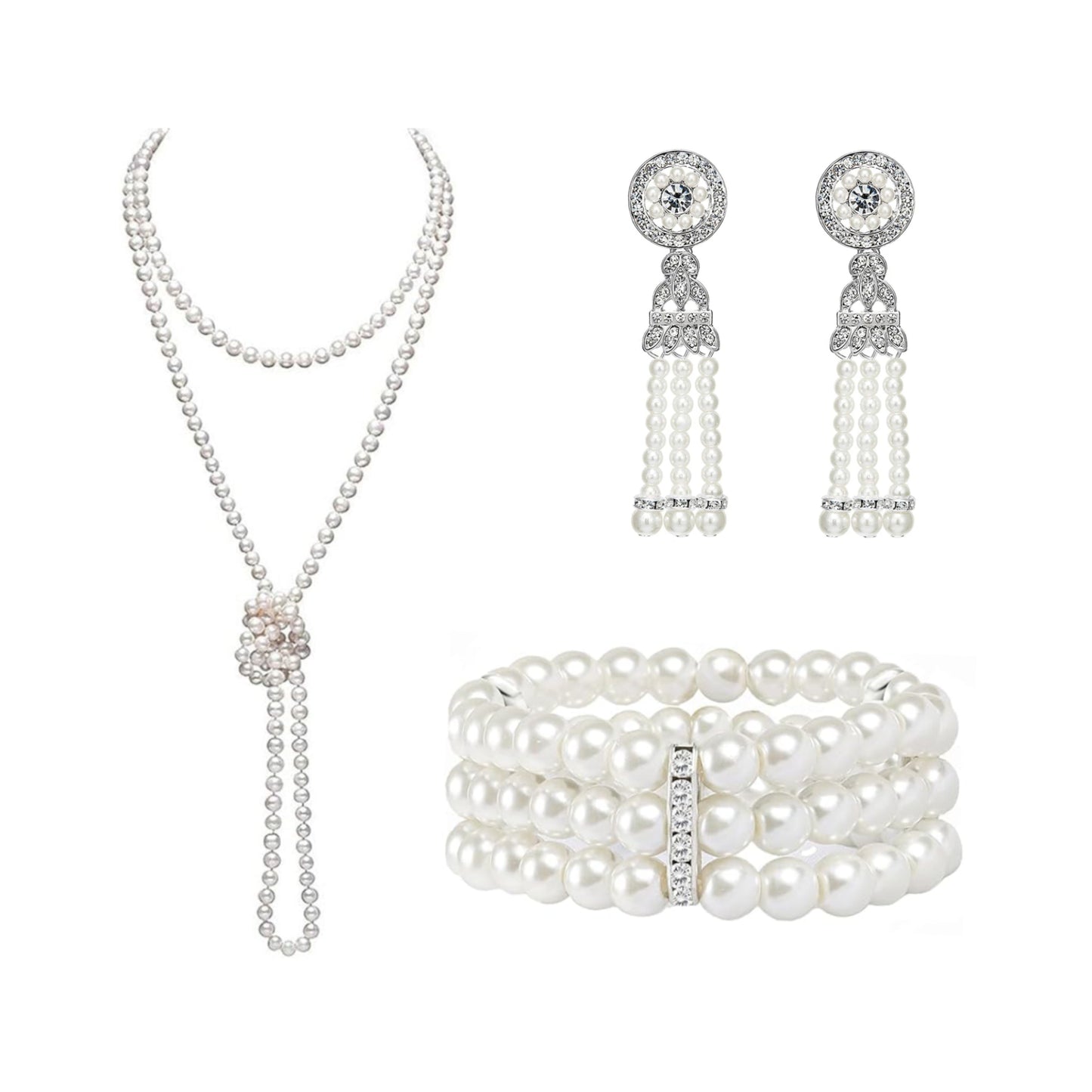 1920s Pearl Jewelry Accessory Set