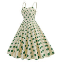 Cream Polka Grace Midi Dress