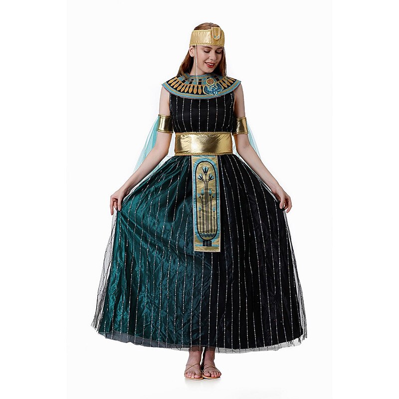 Cleopatra Costume Black Egyptian Queen Dress