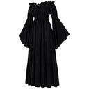 Renaissance Tiered Maxi Dress Off-Shoulder Pocket Dress - Retrorobe