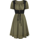 Renaissance Puff Sleeve Knee-Length Dress - Retrorobe